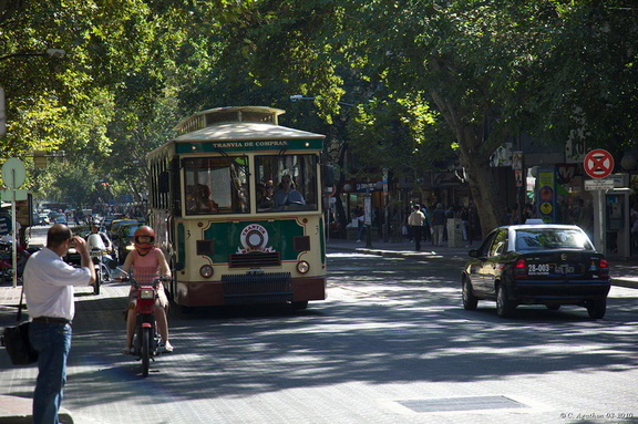 Tram dans les rues de Mendoza