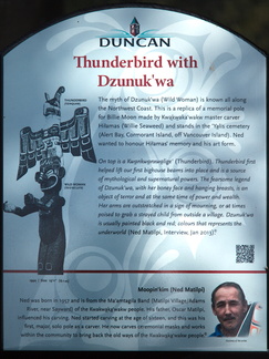 Thunderbird with Dzunuk'wa pole info