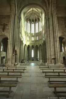 Nef de l'église abbatiale du Mont-Sain-Michel