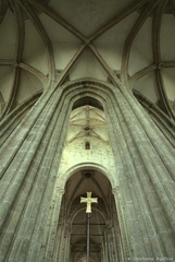 Voûtes du choeur.de l'église abbatiale du  Mont-Sain-Michel